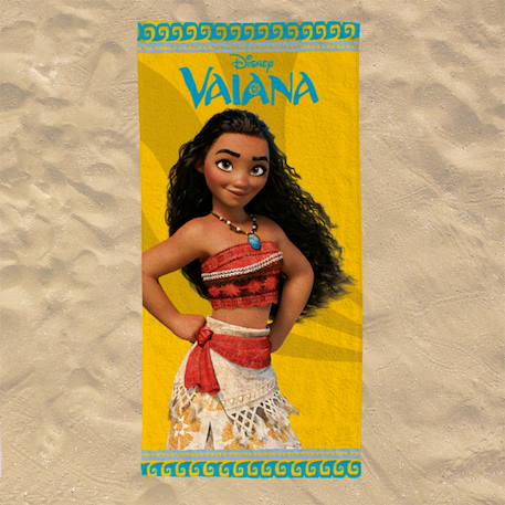 Serviette de plage vaiana maori polyester Jaune 2 - vertbaudet enfant 