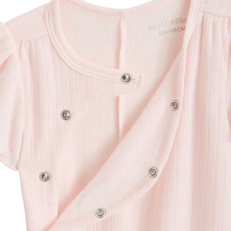 Barboteuse bébé en pointelle badian Rose 4 - vertbaudet enfant 