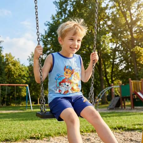 Ensemble garçon débardeur et short paw patrol Bleu 2 - vertbaudet enfant 