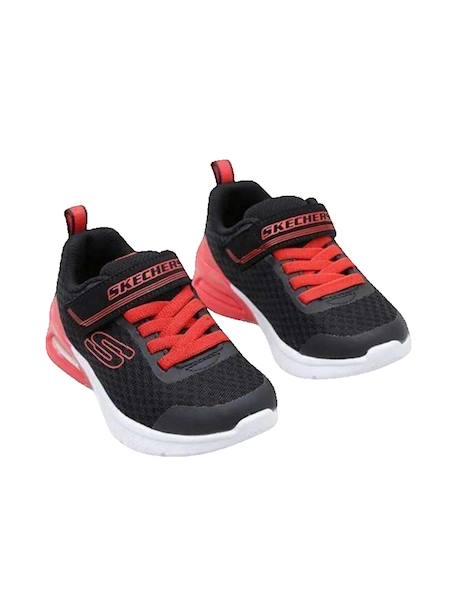 Baskets à scratch et lacets microspec max – confort et style enfant unisexe Noir/rouge 2 - vertbaudet enfant 
