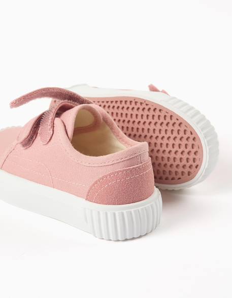Baskets en toile à semelle antidérapante Rose clair 4 - vertbaudet enfant 