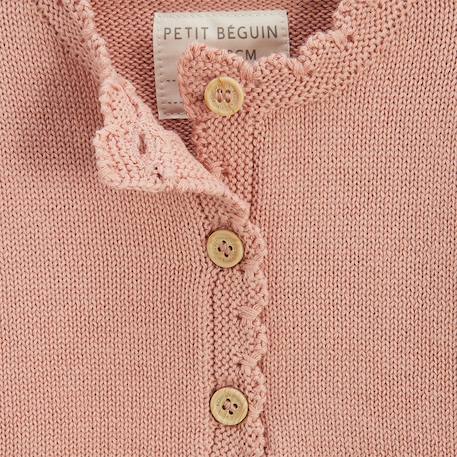 Gilet bébé en tricot poésie d'été Rose 4 - vertbaudet enfant 