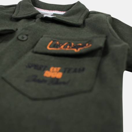 Ensemble chemiser et short  bébé   garçon imprimé  col chemise Gris+Kaki+Marine 11 - vertbaudet enfant 