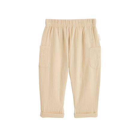Pantalon bébé en gaze de coton gabin Sable 3 - vertbaudet enfant 