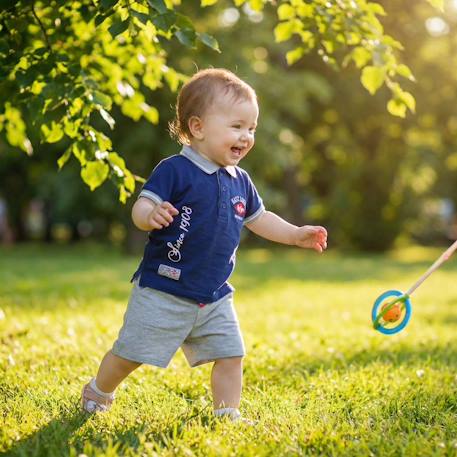 Ensemble polo et short bébé garçon été Gris+Marine 8 - vertbaudet enfant 