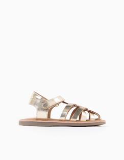 Chaussures-Chaussures bébé 17-26-Sandales en cuir fermées avec lanières croisées