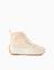 Baskets montantes en toile à motif floral Blanc 1 - vertbaudet enfant 