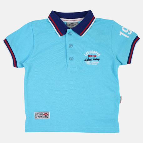 Ensemble polo et short  bébé   garçon imprimé  col chemise Bleu+Kaki+Orange 5 - vertbaudet enfant 