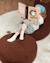 Pouf enfant ottoman rond - coussin de sol déhoussable en teddy Biscuit+Cream white+Guava+Maple+Matcha+Warm hazel 32 - vertbaudet enfant 