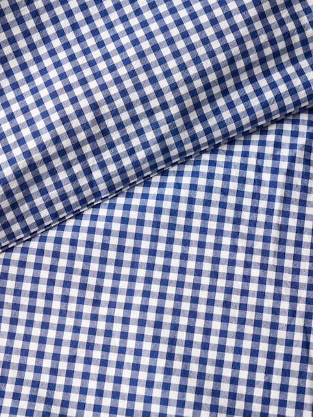Housse de couette percale de coton 'vichy' Vichy curry+Vichy marine 7 - vertbaudet enfant 