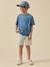 Bermuda garçon rayé Rayure bleu/ecru 4 - vertbaudet enfant 