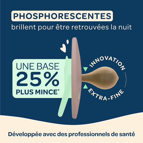 Sucettes rondes nuit - 0 à 6 mois Beige/marron 4 - vertbaudet enfant 