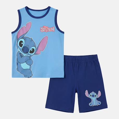Ensemble garçon t-shirt sans manches et short lilo & stitch Marine 3 - vertbaudet enfant 