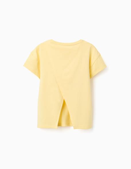 T-shirt en coton à imprimé floral 3d Blanc+Jaune clair 7 - vertbaudet enfant 