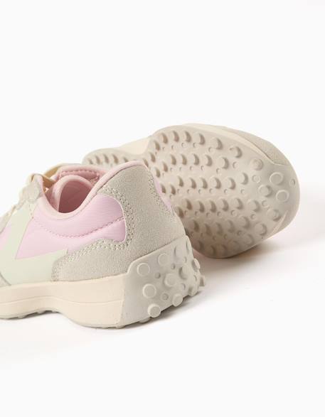 Baskets bi-matière à lacets superlight runner Rose clair 4 - vertbaudet enfant 