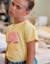 T-shirt en coton à imprimé floral 3d Blanc+Jaune clair 5 - vertbaudet enfant 