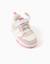 Baskets bi-matière à fleurs décoratives Blanc 3 - vertbaudet enfant 