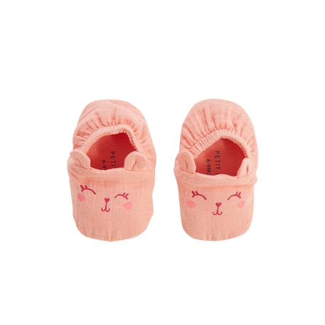 Chaussons bébé en gaze de coton santa giulia Orange 2 - vertbaudet enfant 