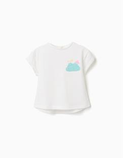-T-shirt en coton avec imprimé crochet sur la poitrine
