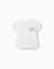 T-shirt en coton avec imprimé crochet sur la poitrine Blanc 1 - vertbaudet enfant 