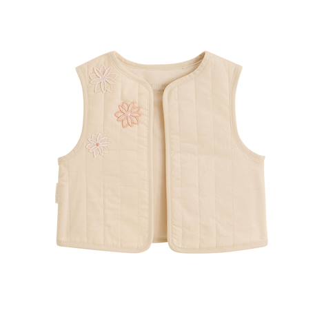 Veste sans manches bébé en popeline poésie d'été Vanille 2 - vertbaudet enfant 