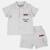 Ensemble chemiser et short  bébé   garçon imprimé  col chemise Gris+Kaki+Marine 3 - vertbaudet enfant 