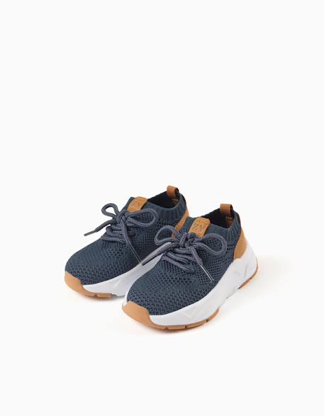 Baskets flyknit à lacets Bleu 2 - vertbaudet enfant 