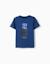 T-shirt en coton avec imprimé sculpture Bleu foncé 1 - vertbaudet enfant 