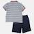 Ensemble polo et short bébé garçon été Gris+Marine 10 - vertbaudet enfant 