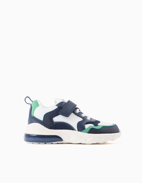 Baskets bi-matière lumineuses superlight runner Bleu 1 - vertbaudet enfant 