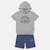 Ensemble sweat à capuche manches courtes et short garçon Bleu+Gris+Marine+Vert 9 - vertbaudet enfant 