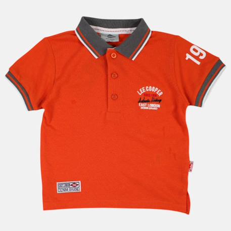 Ensemble polo et short  bébé   garçon imprimé  col chemise Bleu+Kaki+Orange 17 - vertbaudet enfant 