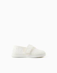 Chaussures-Espadrilles en lin avec broderie florale