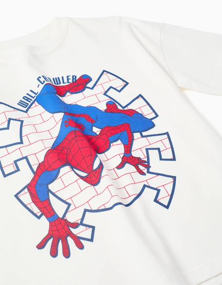 T-shirt en coton avec imprimé spider-man Blanc 3 - vertbaudet enfant 