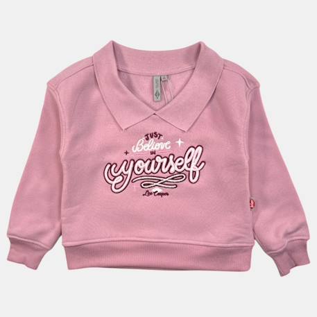 Sweat fille imprimé Blanc+Rose+Vert 8 - vertbaudet enfant 