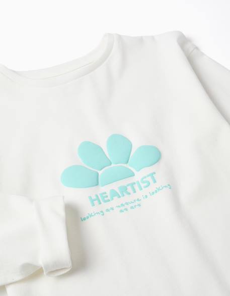 T-shirt à manches longues et imprimé en relief Blanc 3 - vertbaudet enfant 