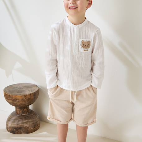 Bermuda bébé auguste Sable 5 - vertbaudet enfant 