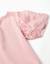 T-shirt en coton avec manches en broderie anglaise Beige clair+Rose clair 6 - vertbaudet enfant 