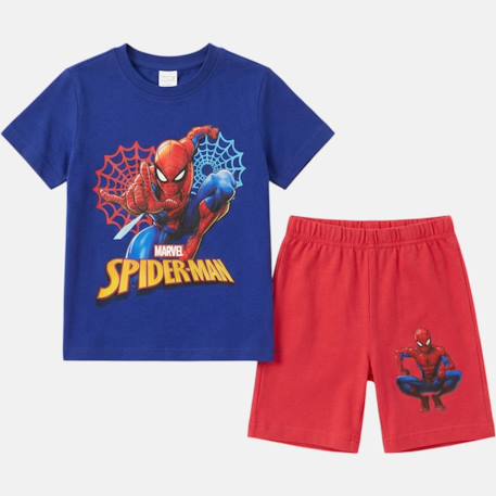 Ensemble garçon t-shirt manches courtes et short spider-man Rouge 3 - vertbaudet enfant 