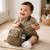 Ensemble polo et short  bébé   garçon imprimé  col chemise Bleu+Kaki+Orange 8 - vertbaudet enfant 