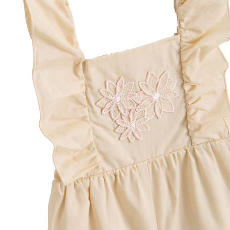 Barboteuse bébé en popeline poésie d'été Vanille 4 - vertbaudet enfant 