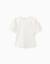 T-shirt en coton avec manches en broderie anglaise Beige clair+Rose clair 1 - vertbaudet enfant 