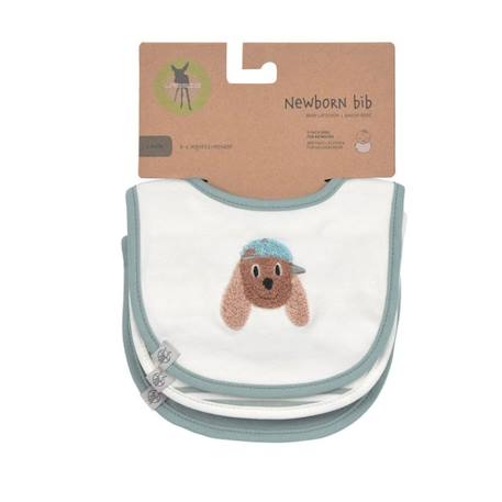 Lot de 3 bavoirs en coton 0-6 mois tiny team dog Multi-coloured 4 - vertbaudet enfant 