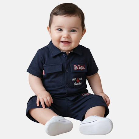 Bébé-Ensemble-Ensemble chemiser et short  bébé   garçon imprimé  col chemise