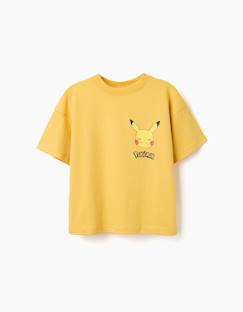 Garçon-T-shirt, polo, sous-pull-T-shirt en coton avec imprimés pikachu