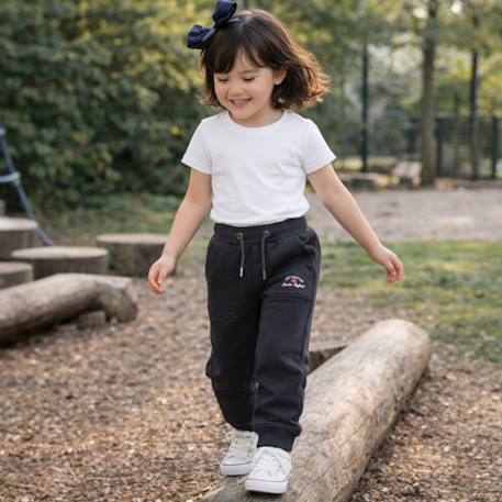 Pantalon de jogging fille Marine+Noir+Rose 7 - vertbaudet enfant 