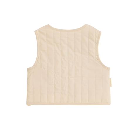 Veste sans manches bébé en popeline poésie d'été Vanille 3 - vertbaudet enfant 