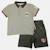 Ensemble polo et short  bébé   garçon imprimé  col chemise Bleu+Kaki+Orange 9 - vertbaudet enfant 