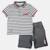 Ensemble polo et short bébé garçon été Gris+Marine 3 - vertbaudet enfant 