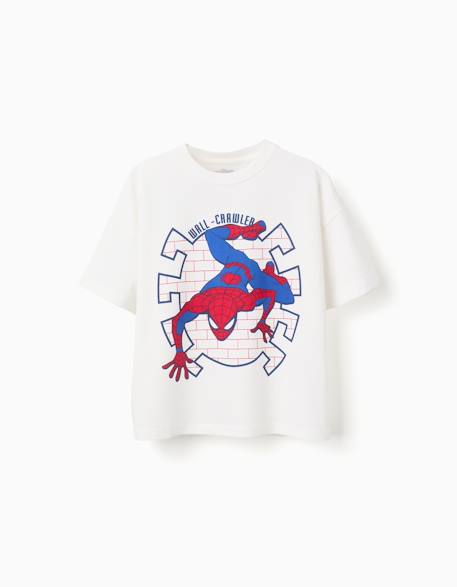 Garçon-T-shirt en coton avec imprimé spider-man